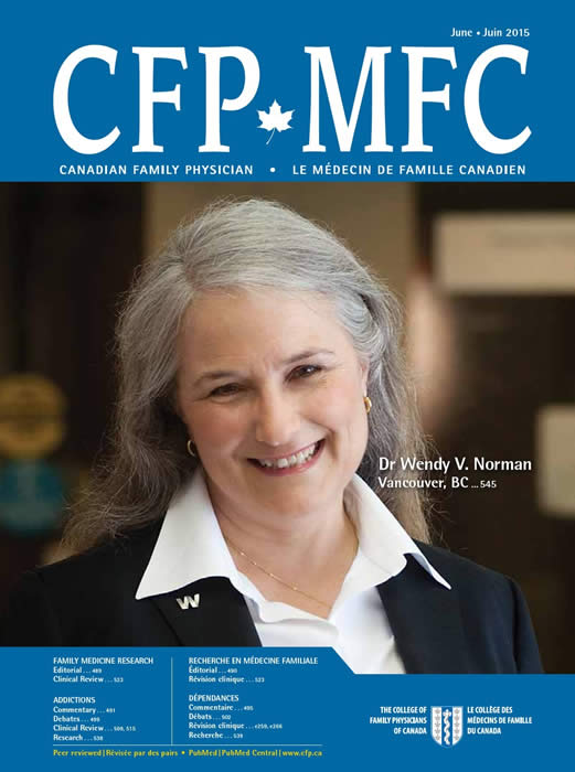 Dr. Wendy Norman featured in Canadian Family Physician