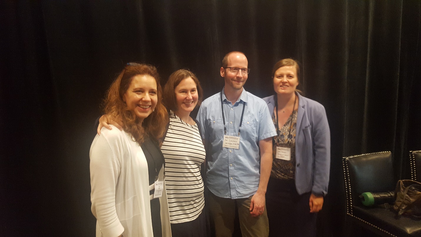 Liisa Galea, Frances Champagne, Joe Lonstein, and Jodi Pawluski stand together 