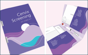 An illustration of the BC Cancer at-home cervix screening kit