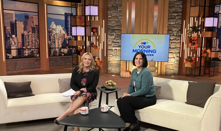 Dr. Kerstin Gustafson (R) speaks to CTV Your Morning Vancouver, October 30, 2025