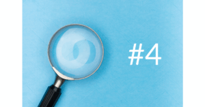 A magnifying glass on a blue background